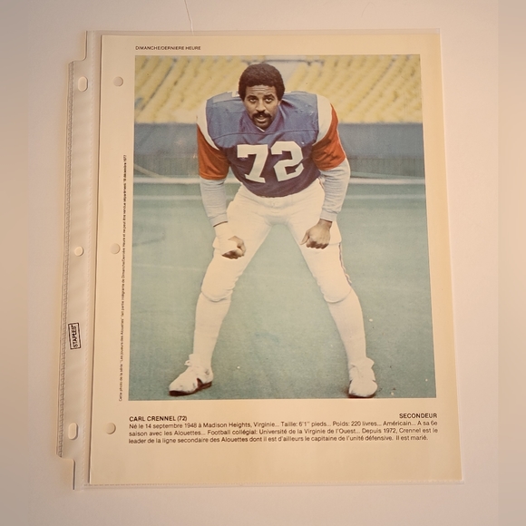 1977 Montreal Alouettes CFL Dimanche Derniere Heure Football Prints - Picture 8 of 8